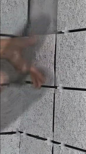 Install granite tiles on wall surfaces quickly using the technique shown in this video #construction