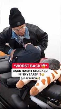 HIS BACK WAS *UNCRACKABLE*‼️😭 #chiropractic #backpain #neckpain #trending
