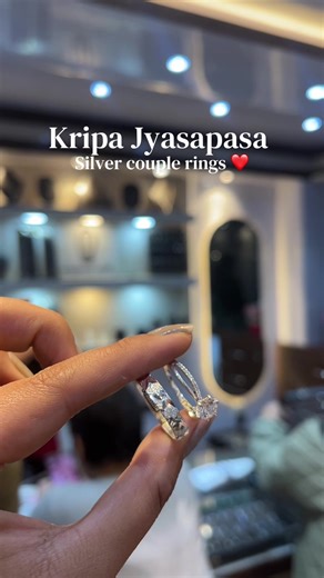 Stylish Silver Couple Rings from Kripa Jewelers