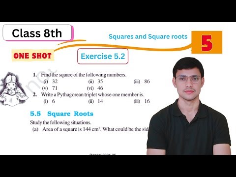 Class 8th maths l Exercise 5.2 l Square and Square roots l Chapter 5 l Ncert l Solution l Cbse