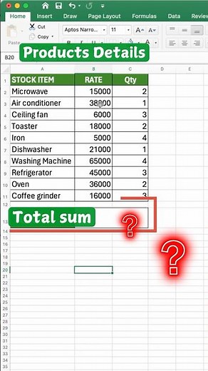 Multiply & Total Like a Pro with SUMPRODUCT in Excel | Fastest Way to Calculate Total Amounts!