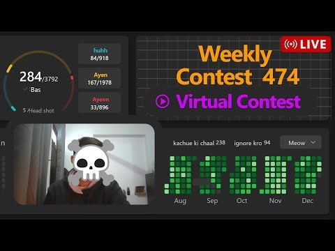 Weekly Contest - 474 | Day 14 of Virtual Contest | Leetcode