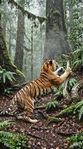 Python Snake vs Tiger 🐍🐅”🔥 #short# for you #viral