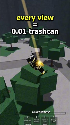 Trashcan Challenge 🔥 #thestrongestbattlegrounds #tsb #roblox