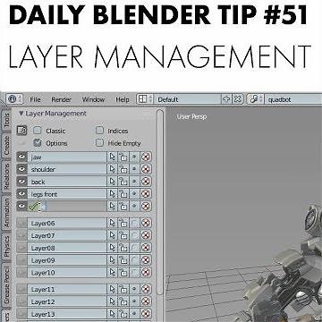 Daily Blender Tip 51 - Layer Management