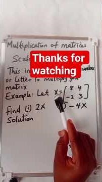 scalar multiplication in matrices #maths #education