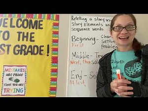 Retelling a story using sequence words...