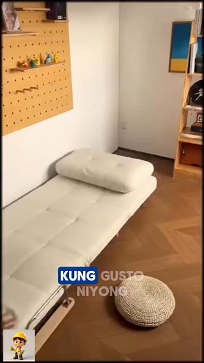 Foldable Sofa Bed with Storage Cabinet, Dual Purpose Small Unit Living Room, Lazy Person Sofa, Single/Double/Queen Size with Roller Sofa Bed, Side Pocket, Multi-functional Telescopic Bed, 2 Free Throw Pillows #sofabed #SpaceSaver #highlight #reels #followers | PoorMan