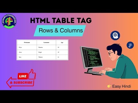 HTML Table Tag with Example | Class 10 IT / CS