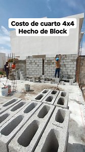 Costo de cuarto 4x4 Hecho de Block material y mano de obra #construction #construccion #arquitectos #Ingeniería | Ing. Daniel RG