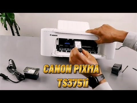 How To Install Canon Pixma TS3751i Ink Cartridges and Load Paper Guide