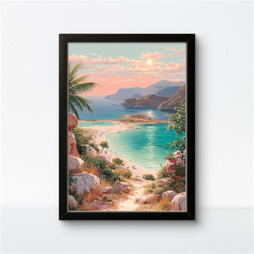 Balos Lagoon Poster: Crete Coastal Wall Art