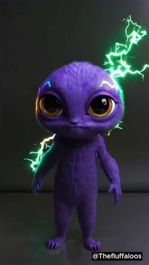 Fluffaloo Purple Baby Pokémon⚡💜