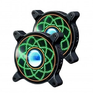 120mm RGB Case PC Fans Cooler Fan with Max 1650 RPM Low Noise Cooling Fan Blade LED Lighting Glows Dynamic Multi-Graph Cycle 2 PCS