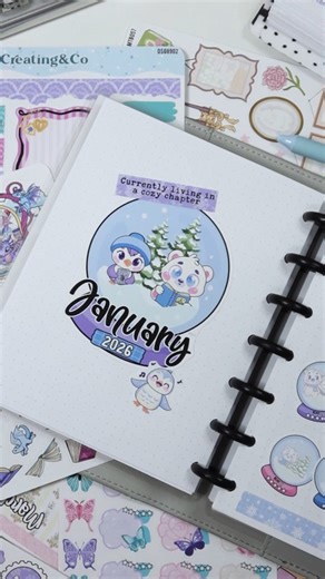 I haven't EVER loved our monthly sticker sheets as much as I love these. It makes me excited to design each month and therefore, to plan each month too! What are you looking forward to planning next year? #plannerstickers #monthlystickers #bujo #bookjournal | Creating & Co