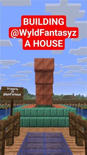 Cool Minecraft Builds Making ‪@WyldFantasyz‬ A House #minecraft #shorts #gaming