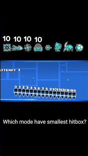 Geometry dash Which mode have smallest hitbox?#geometrydash #gd