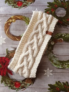 Cable Knit Headband Pattern: Aran Ear Warmer (PDF Downloadable Pattern) - Etsy