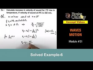Class 11 Physics | Waves Motion | #21 Solved Example-6 on Wave Motion | For JEE & NEET