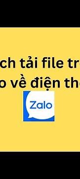 How to download files on Zalo to your phone