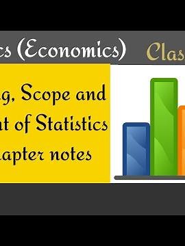 Class 11 Statistics for economics|Chapter 2 Meaning, scope and Importance of Statistics | Notes