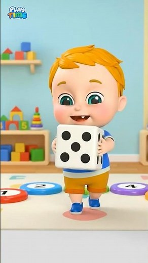 Kids Learn Counting 123456 Dice Jump Song | Baby Rhymes Cartoon #nurseryrhymes #shorts