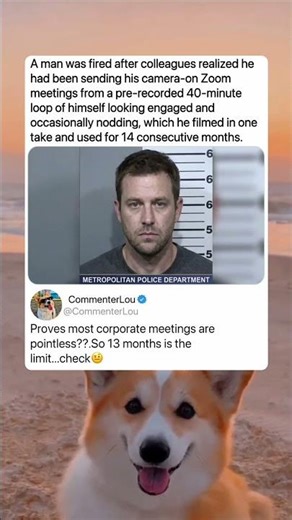 Man fakes Zoom meetings for 14 months 😳 #Shorts #News #Viral