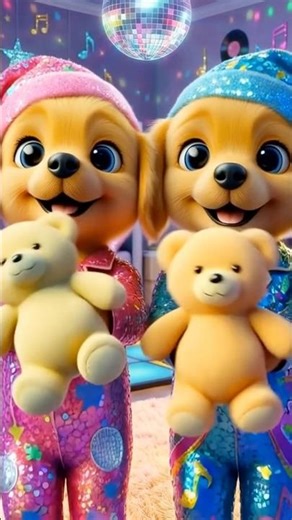 Puppy Pajama Disco Party! 🐶✨ Dancing Pups Slumber Party 💃🕺