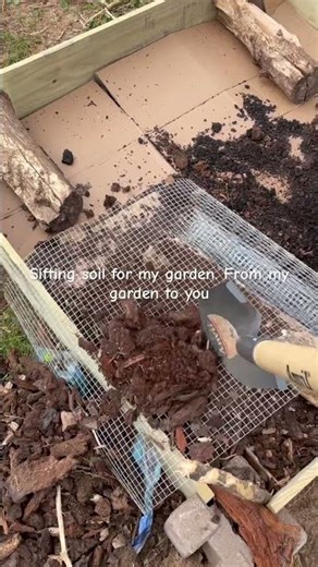 Sifting soil for my small garden| From my garden to you.#startingover
