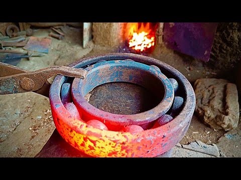 Forging a Chinese Dao Sword from a Giant Bearing - Sharp and Powerful! | Blacksmith