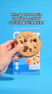 48K views · 41 reactions |  QUEST PROTEIN COOKIES ARE NOW SOFTER & YUMMIER!  Six delicious flavors. 15g protein. 1g sugar. 2-5g net carbs. 7-11g fiber Now with an even softer & yummier formula AND in case you didn’t notice – peep the new packaging fit  Cheating on cookies with cookies has never been better  #itsbasicallycheating #questnutrition #proteincookie #reformulation | Quest Nutrition | Facebook