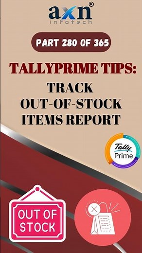 Track Out of Stock Items Report in TallyPrime 📦 | Day 280 of 365 Days Tally Tips