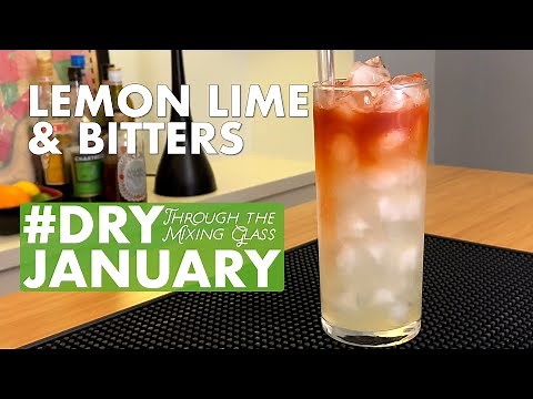 Best Lemon Lime & Bitters Recipe for Dry January - Through the Mixing Glass
