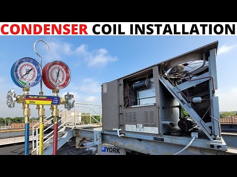 HVAC Service Call: RTU Condenser Coil Installation/Replacement(How To Install Condenser Coil For AC)