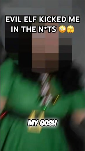EVIL ELF KICKED ME IN THE N*TS 😳🫣 Watch Full Vid ⬆️ #viral #explore #fyp #scary #christmas #elf