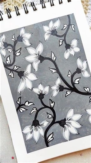 Gouache paint | floral art | flower artwork | poster painting