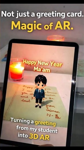 Turning a Greeting Card into AR Magic #codingforkids #augumentedreality #youtubeshorts #trending
