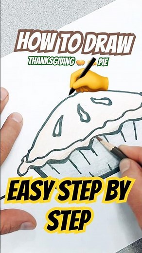 How to Draw Thanksgiving Pie - EASY for kids #art #draw #drawing