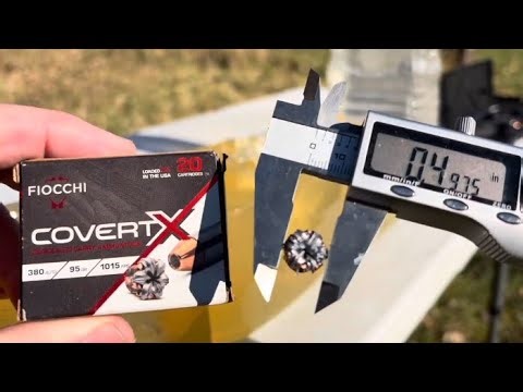 95 gr 380 Covert-X by Fiocchi G42 chronograph and ballistic test