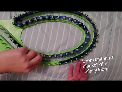 How to loom knit a blanket with infinity loom