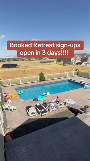 Booked Retreat by the pool! Sign ups open in 3 days!! ☀️💧🍹 #poolday #summer #retreat #bookretreat #bookgirlies