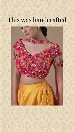 In a world full of machines, this is handmade #HandEmbroidery #IndianLehenga #SlowFashion