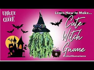 HALLOWEEN WITCH GNOME...SO ADORABLE | UITC TRIANGLE WREATH BOARD