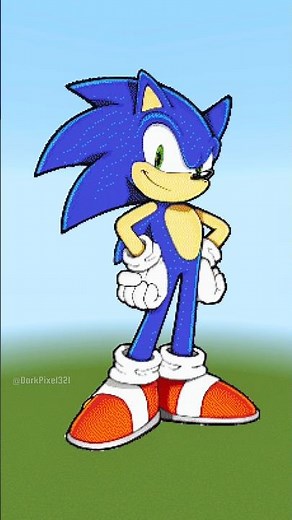 The BEST SONIC Pixel Art in Minecraft! 🌀💙 | Rate My Art Out of 10 👇