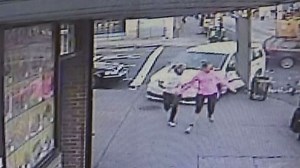 Joggers didn't see this van coming