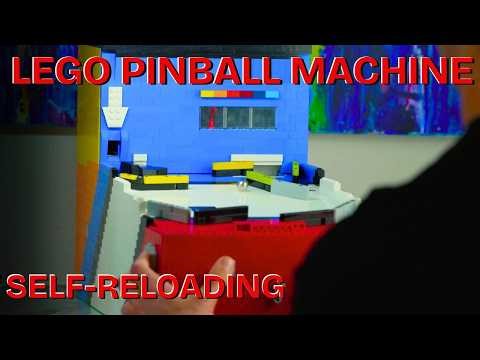 FULLY MECHANICAL LEGO PINBALL MACHINE | EXTRA CONTROLS | SELF-RELOADING