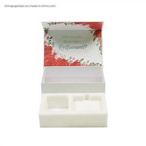 [Hot Item] Luxury Custom Package Cosmetic Gold Foil Cardboard Mailing Gift Magnetic Box with Foam Insert