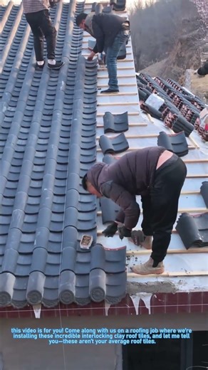 Installing Traditional Chinese Interlocking Clay Roof Tiles