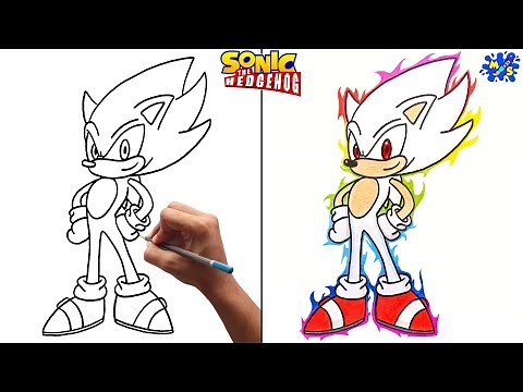 Sonic drawing || How to draw Hyper Sonic Step by Step