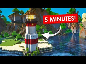 Simple Minecraft Lighthouse Starter House Build Tutorial